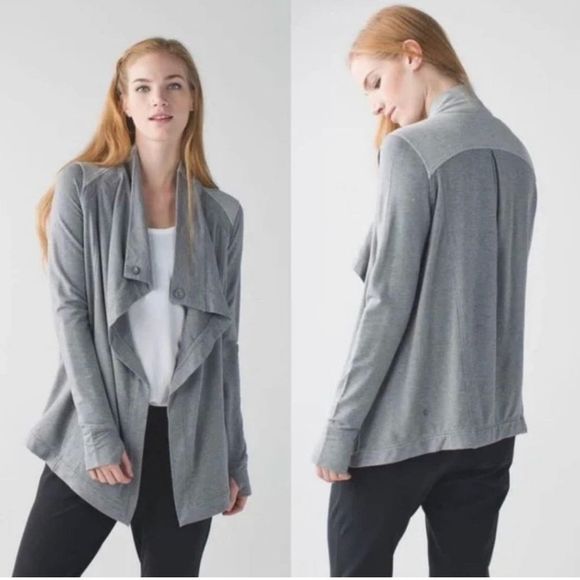 LULULEMON Coast Wrap Heathered Mod Medium Grey - Picture 1 of 12